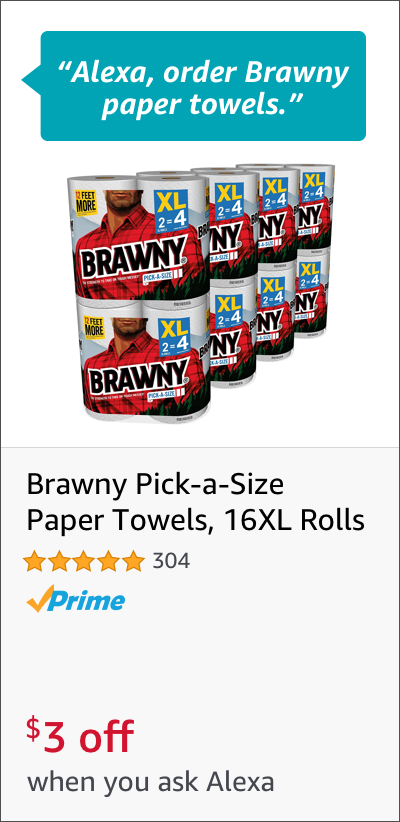Voice Order Brawny Paper Towels
