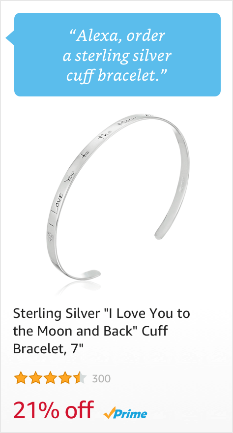Voice Order a Sterling Silver Cuff Bracelet