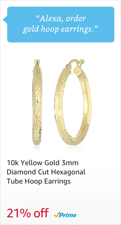 Voice Order Gold Hoop Earrings