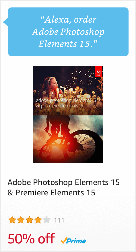 Voice Order Adobe Photoshop Elements 15