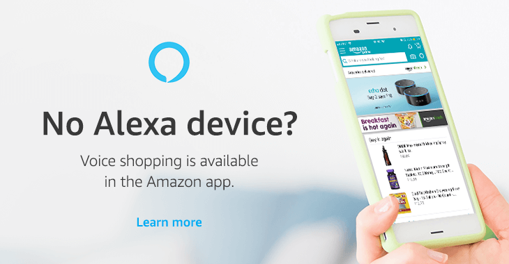 Voice Shopping is available in the Amazon app