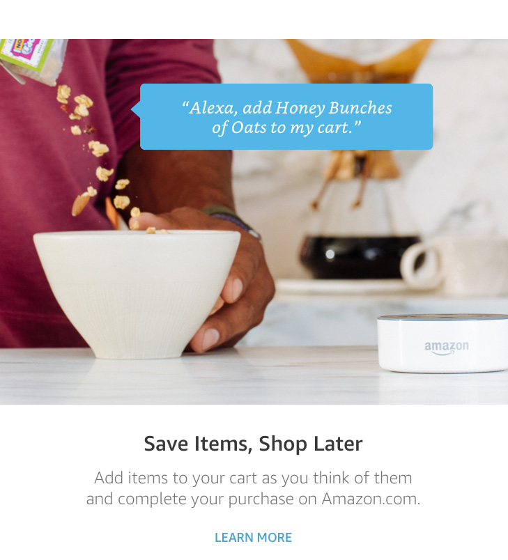 Save Items, Shop Later