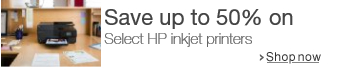 Save on select HP inkjet printers