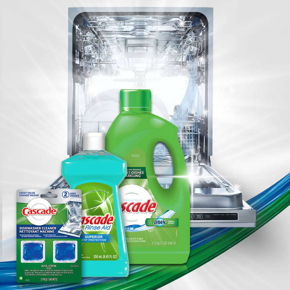 Cascade Gel Dishwasher Detergent, Lemon Scent, 75Ounce