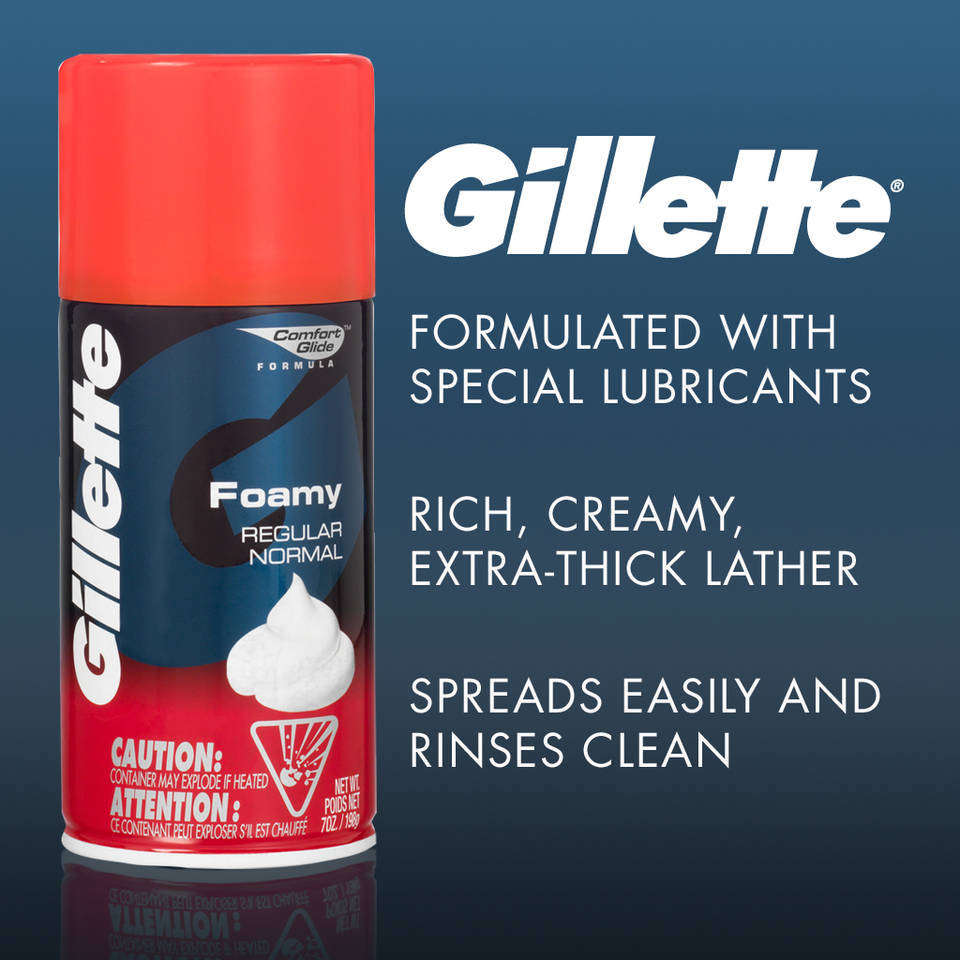 Gillette Foamy Regular Shaving Cream 11 Oz (Pack of 12