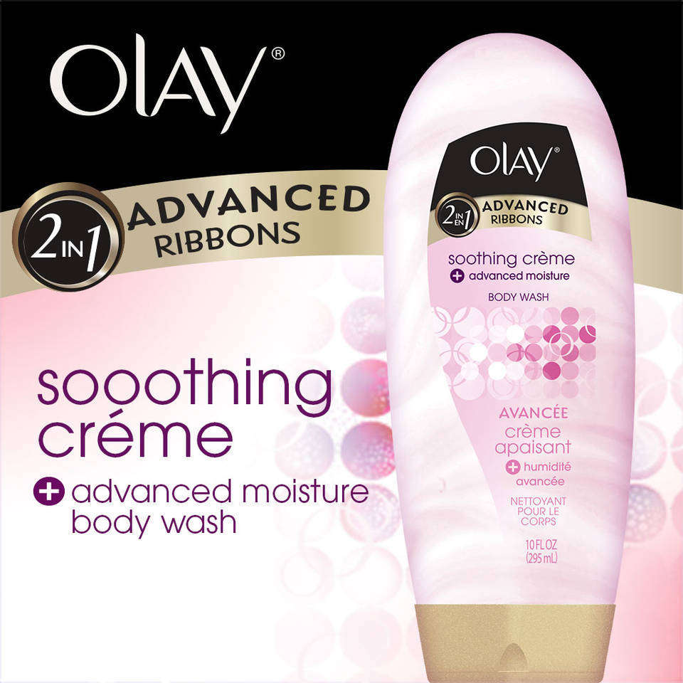 OLAY Moisture Ribbons Plus Body Wash, Shea + Rosemary Mint
