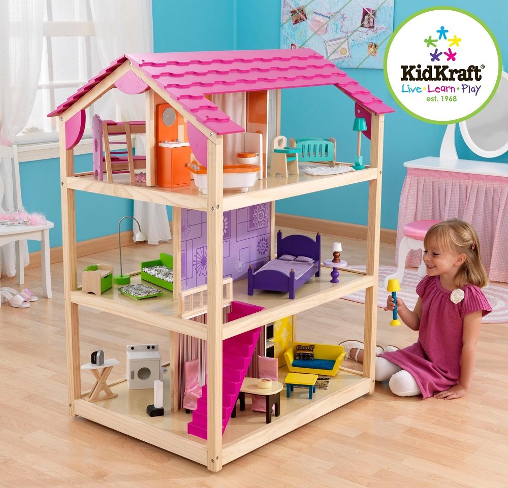 Amazon.com: KidKraft So Chic Dollhouse with Furniture: Toys & Games