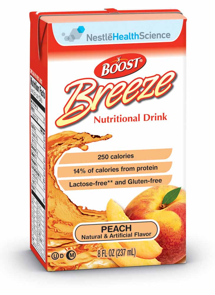 Boost Breeze Nutritional Drink, Peach, 8 fl oz Box, 27