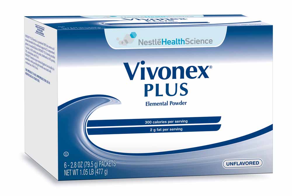 Vivonex Plus Elemental Powder, Unflavored, 2.8 oz Packet, 6 count (Pack
