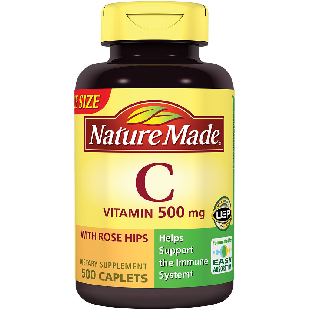 Nature Made Vitamin C 500mg Tablets, 500 Count Value Size