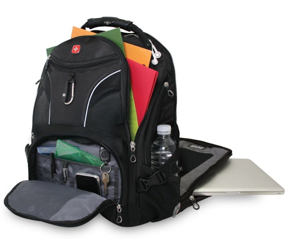 SwissGear Zaino Per Computer Portatile 17'' – ScanSmart, 30L, Tasche Organizzate, Comfort Airflow