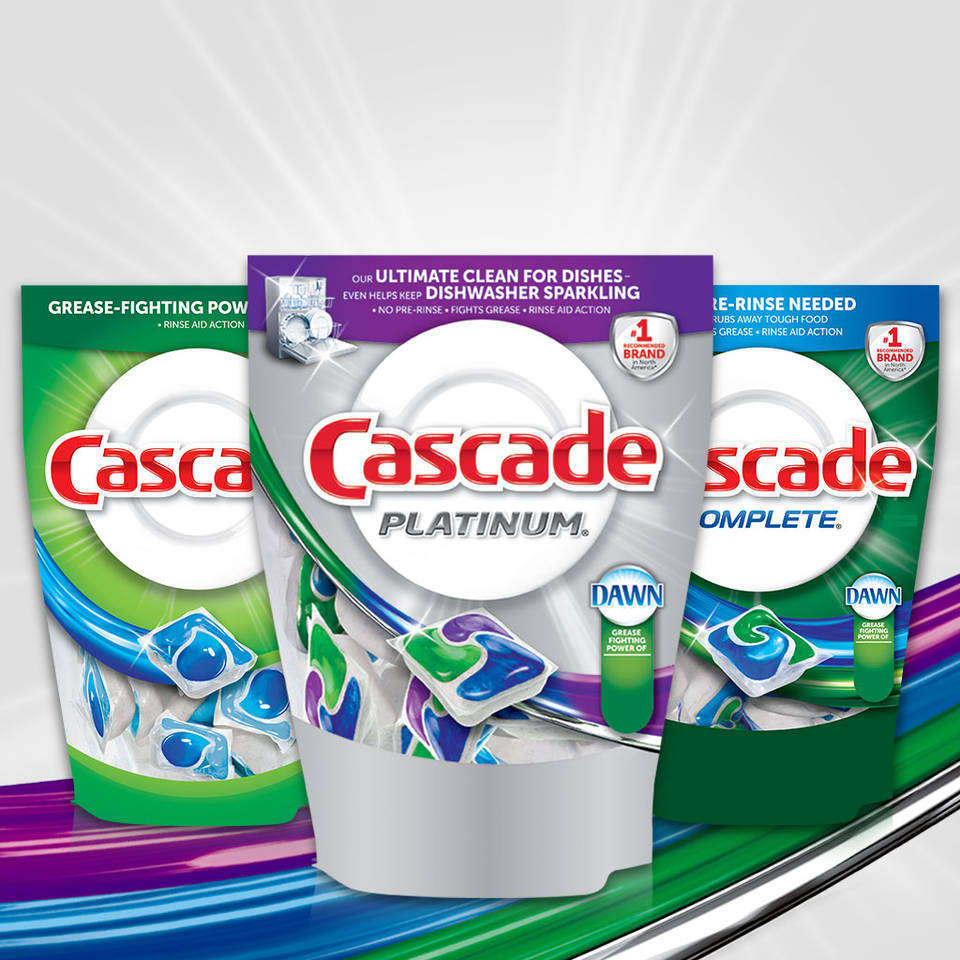 Cascade Powder Dishwasher Detergent, Lemon Scent, 75 Ounces