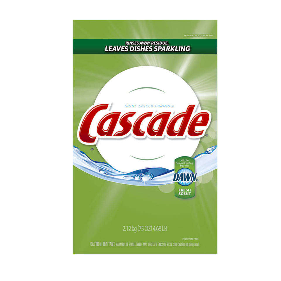Cascade Powder Dishwasher Detergent, Lemon Scent, 45Ounce