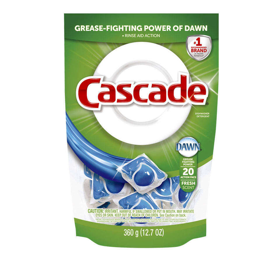 Cascade Powder Dishwasher Detergent, Lemon Scent, 75 Ounces