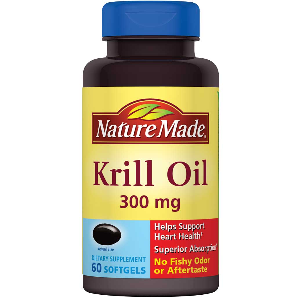 Nature Made Krill Oil 300 mg Softgels w. Omega3s EPA, DHA