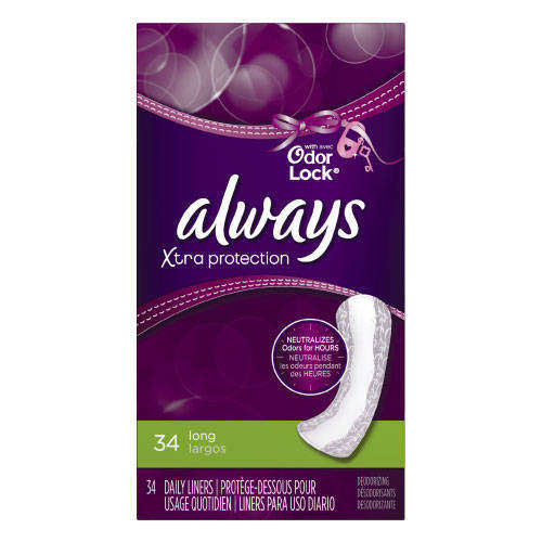 Always Radiant Incredibly Thin Liners Unscented 64 Count