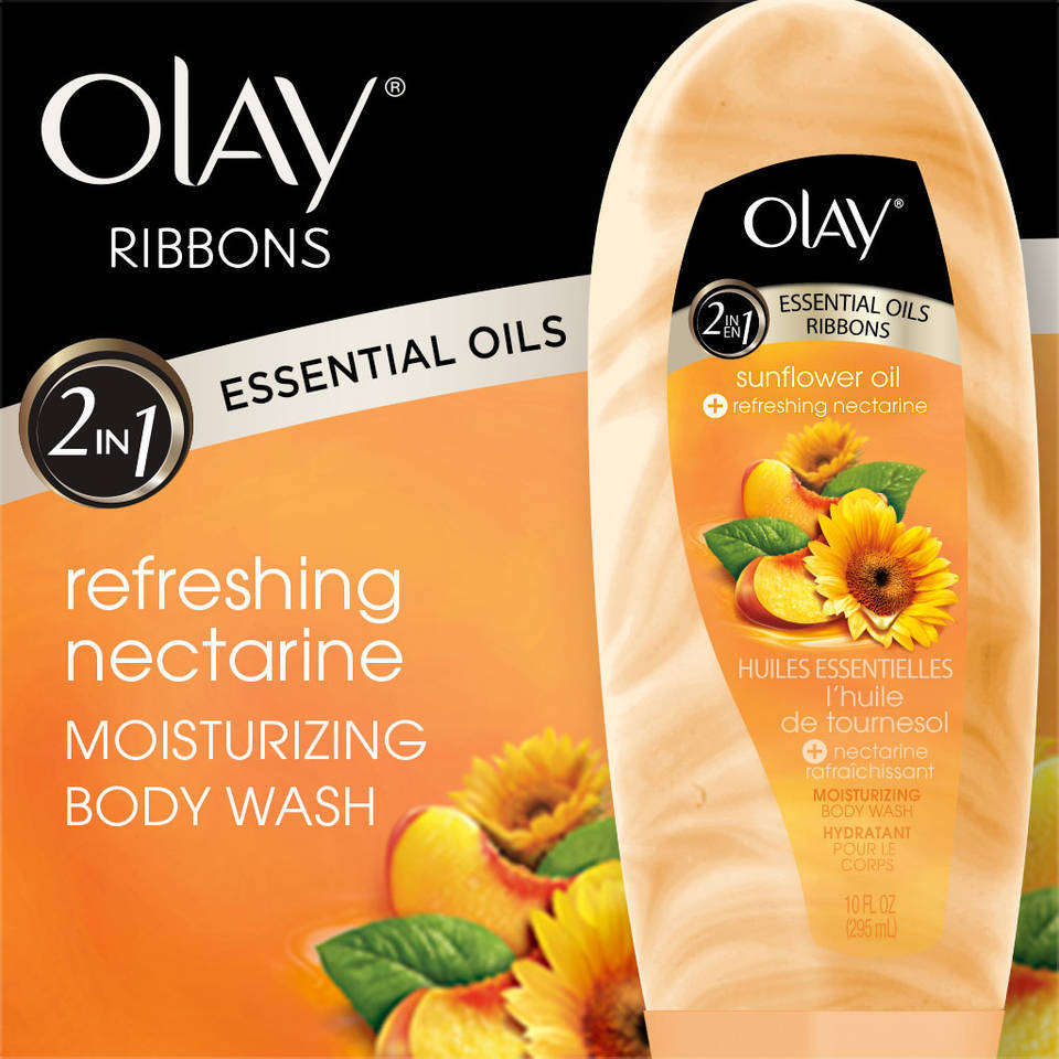 Olay 2In1 Essential Oils Ribbons Sunflower Oil + Refreshing Nectarine