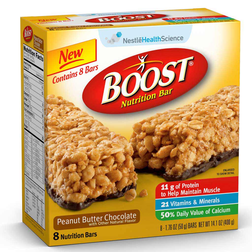 Amazon.com : Boost Nutrition Bars, Peanut Chocolate Butter, 8 Count : Grocery & Gourmet Food