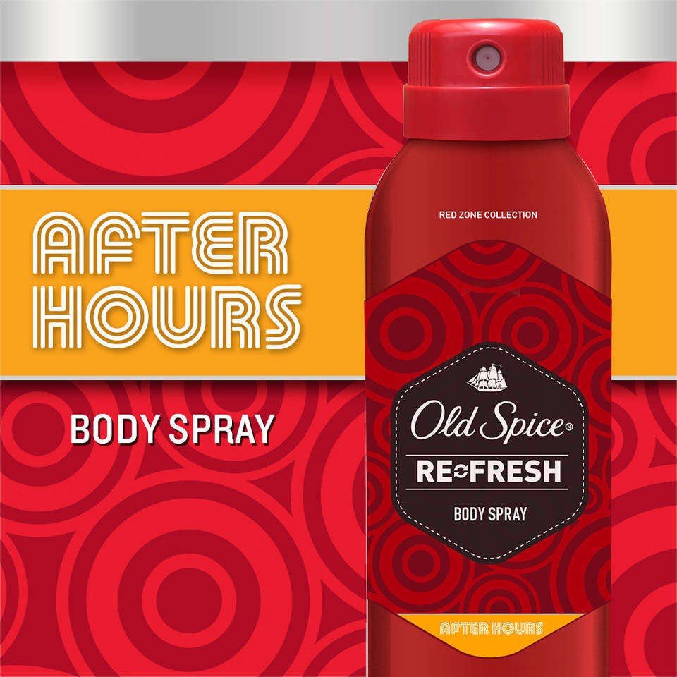 Old Spice Red Zone After Hours Men's Body Spray 3.75 Ounce