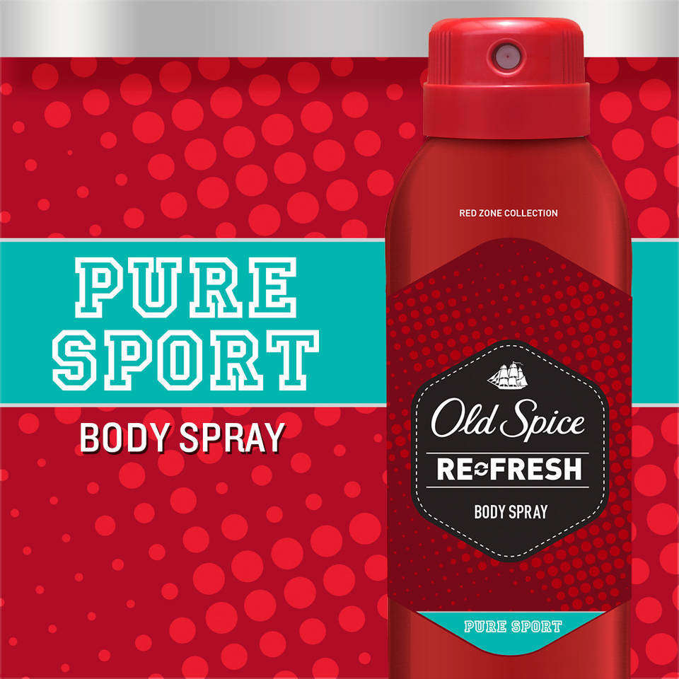 Old Spice Red Zone Pure Sport Men's Body Spray 3.75 Ounce
