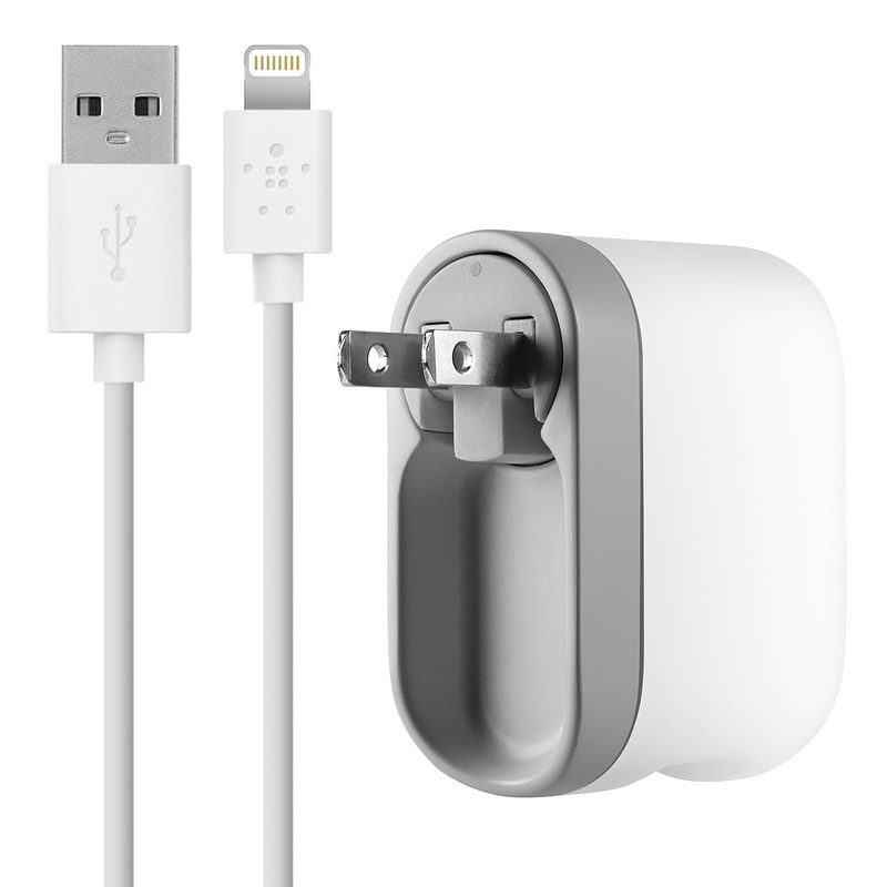 Belkin F8J032tt04WHT Swivel Wall Charger with Lightning Cable for