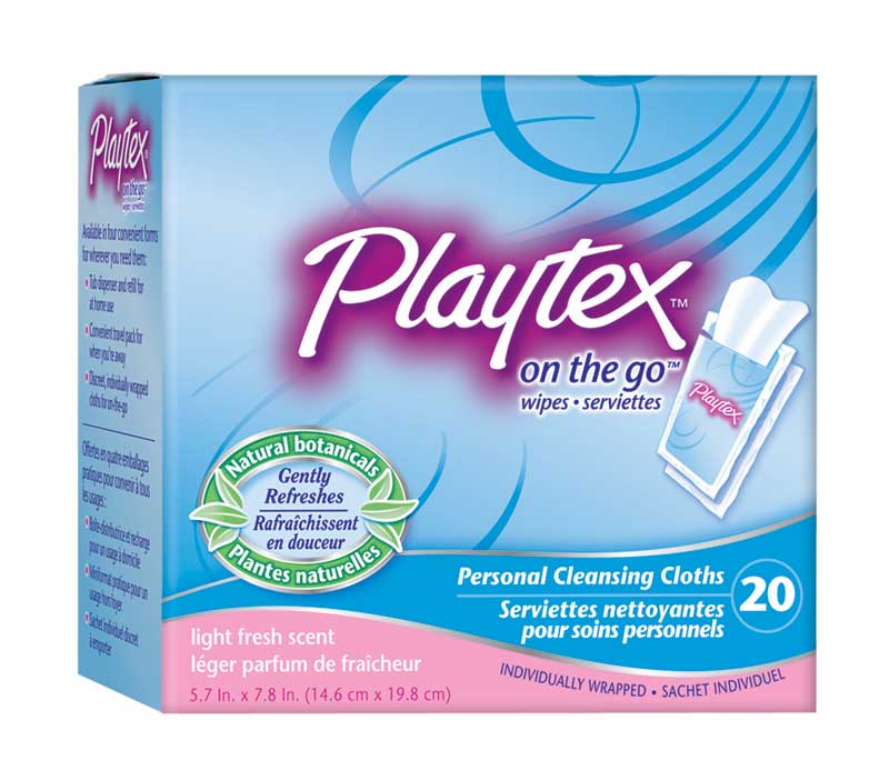Playtex Personal Cleansing Cloths Singles, Light Fresh