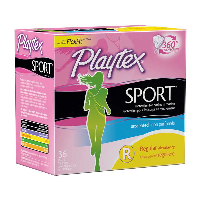 Playtex Sport Unscented Tampon, Regular Absorbency, 36 Count Health & Personal Care