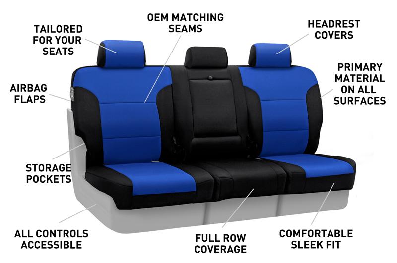 Coverking Custom Fit Rear 60/40 Bench Seat Cover for Select