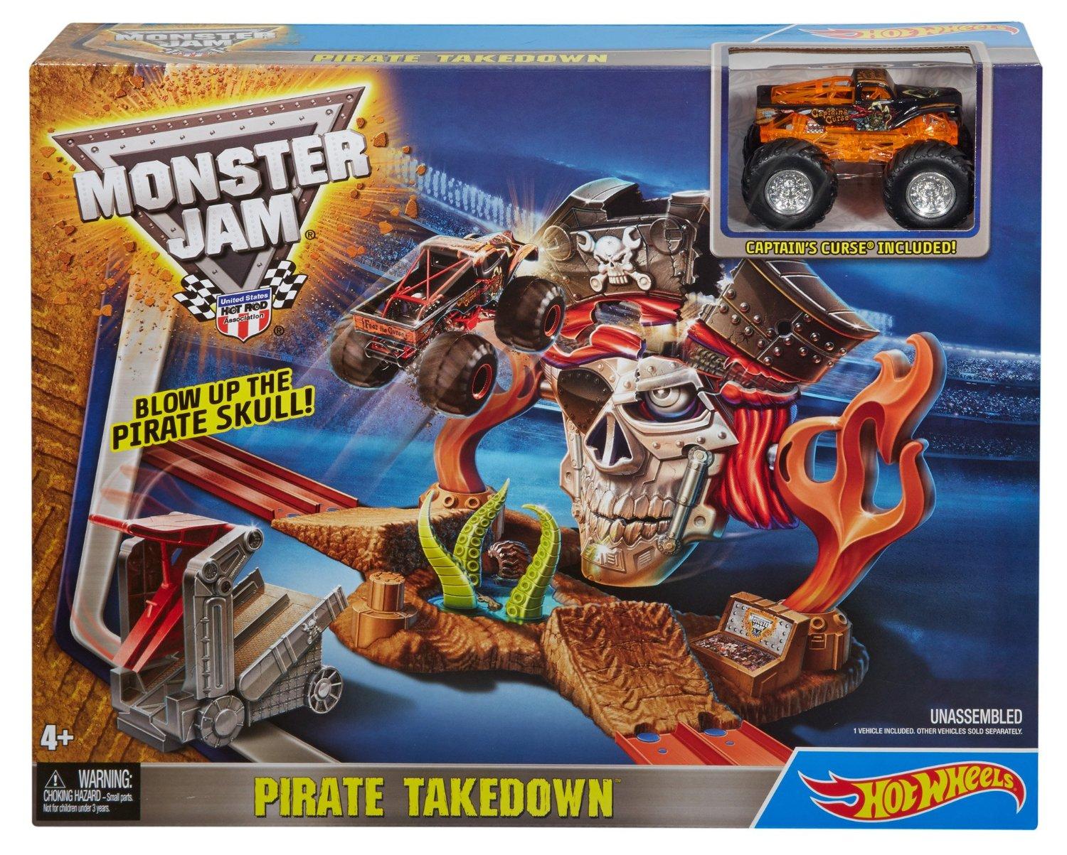Hot Wheels Monster Jam Pirate Takedown Play Set Toys & Games