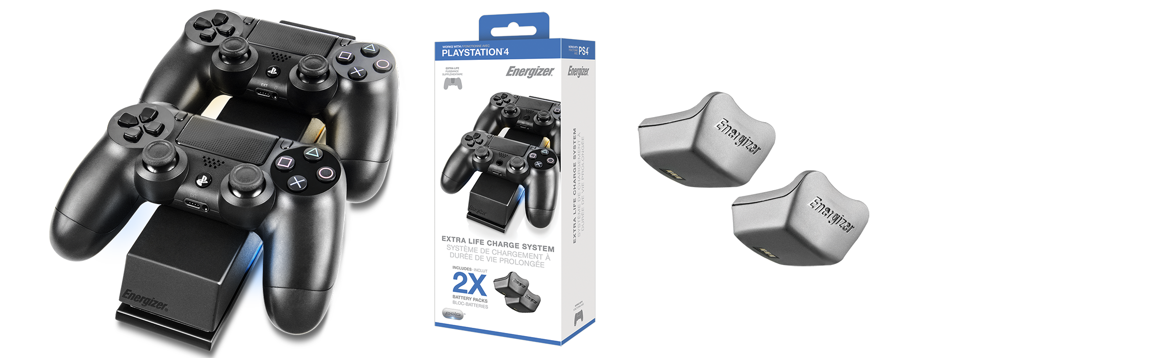 Energizer 2X Extra Life Charge System for PS4 playstation