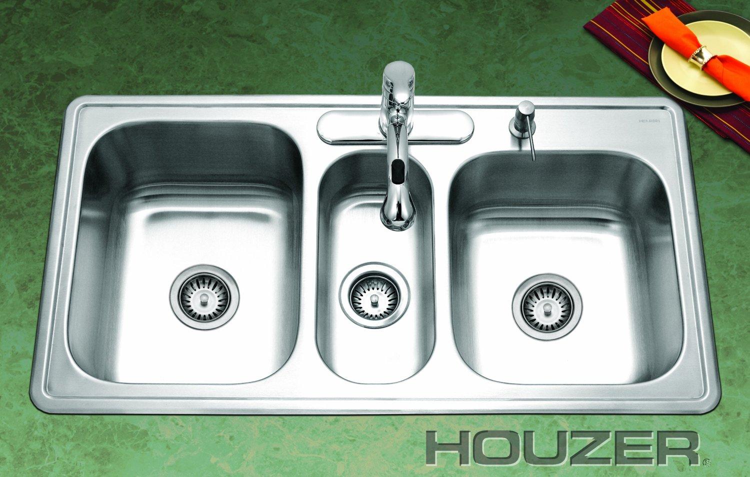 Houzer PGT43221 Premiere Gourmet Series Topmount Stainless Steel 4
