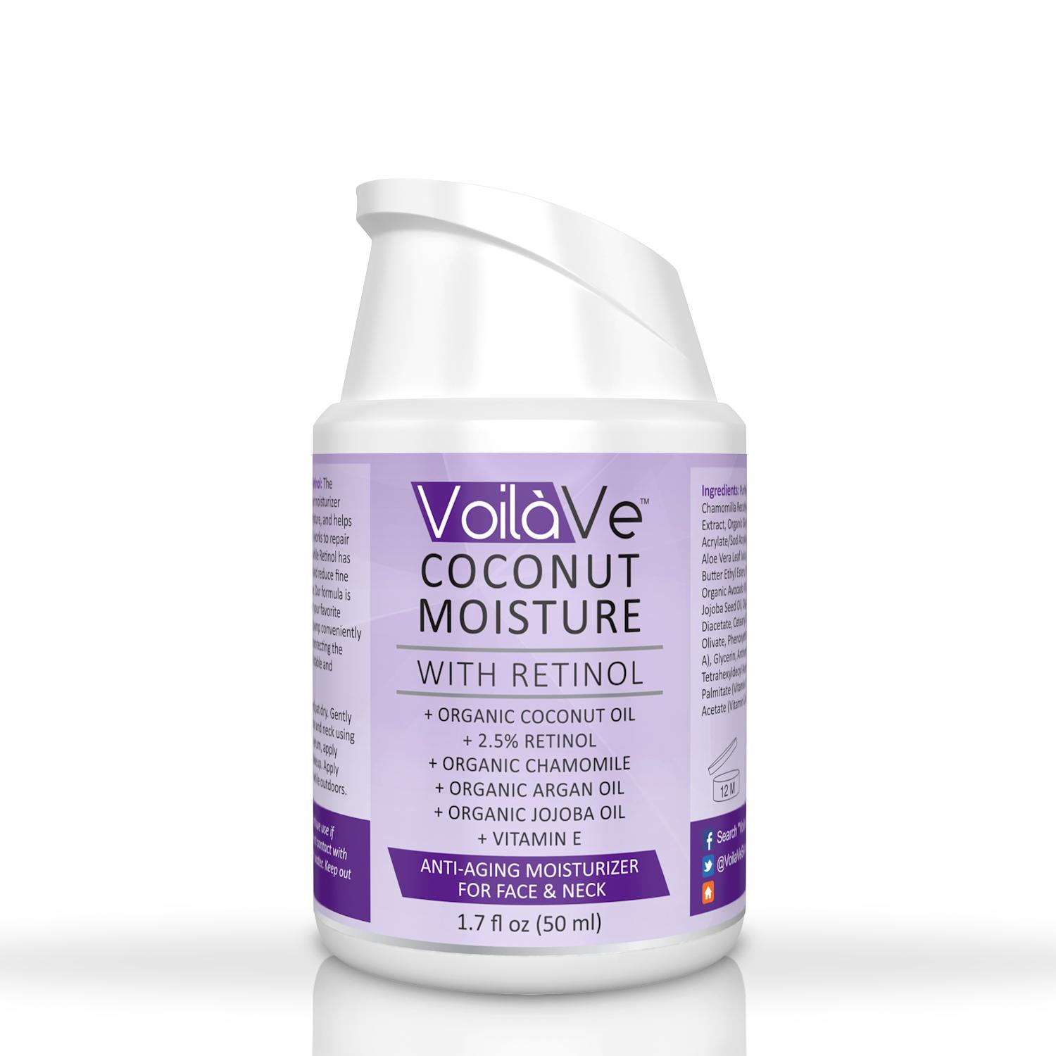 Coconut Moisture with Retinol, Organic Coconut Oil Face