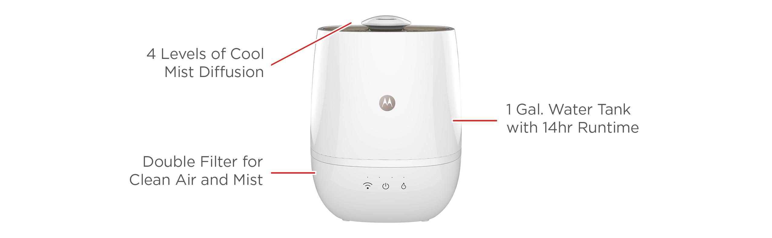 Motorola Smart Nursery Humidifier + Connected Humidifier