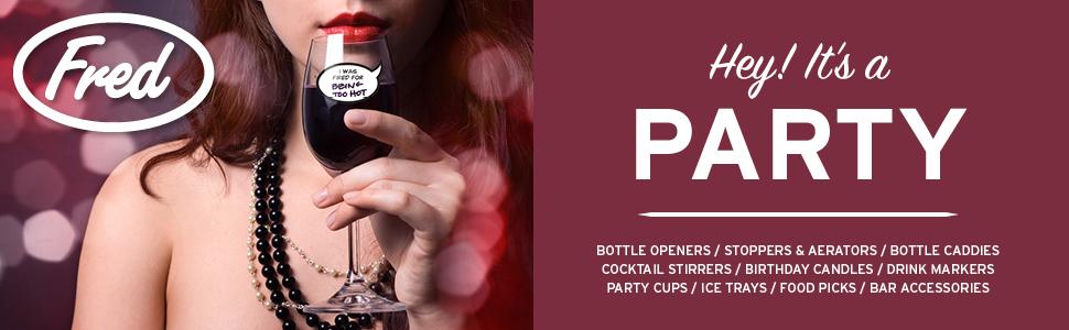 fred & friends, fred, barware, party, party supplies, cocktail, beer, appetizers, hosting