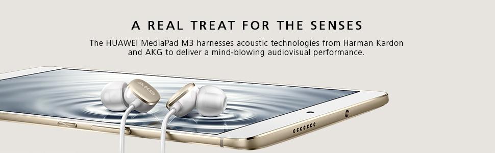 Huawei MediaPad m3, Harmon, kardon, AKG, auriculares, hi-fi, alta fidelidad, de alto rendimiento