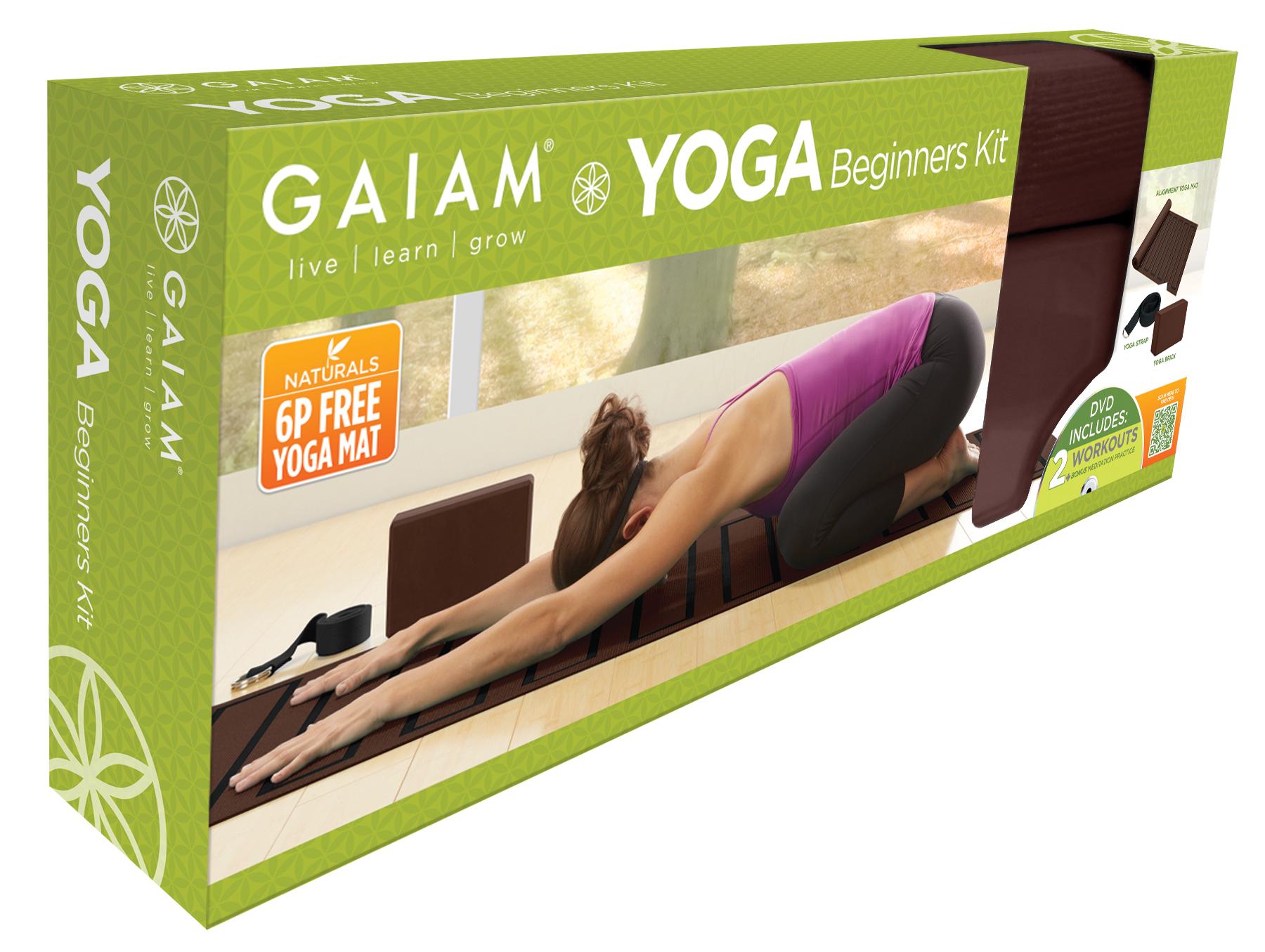 Gaiam Yoga For Beginners Kit, Blue Yoga Starter Sets