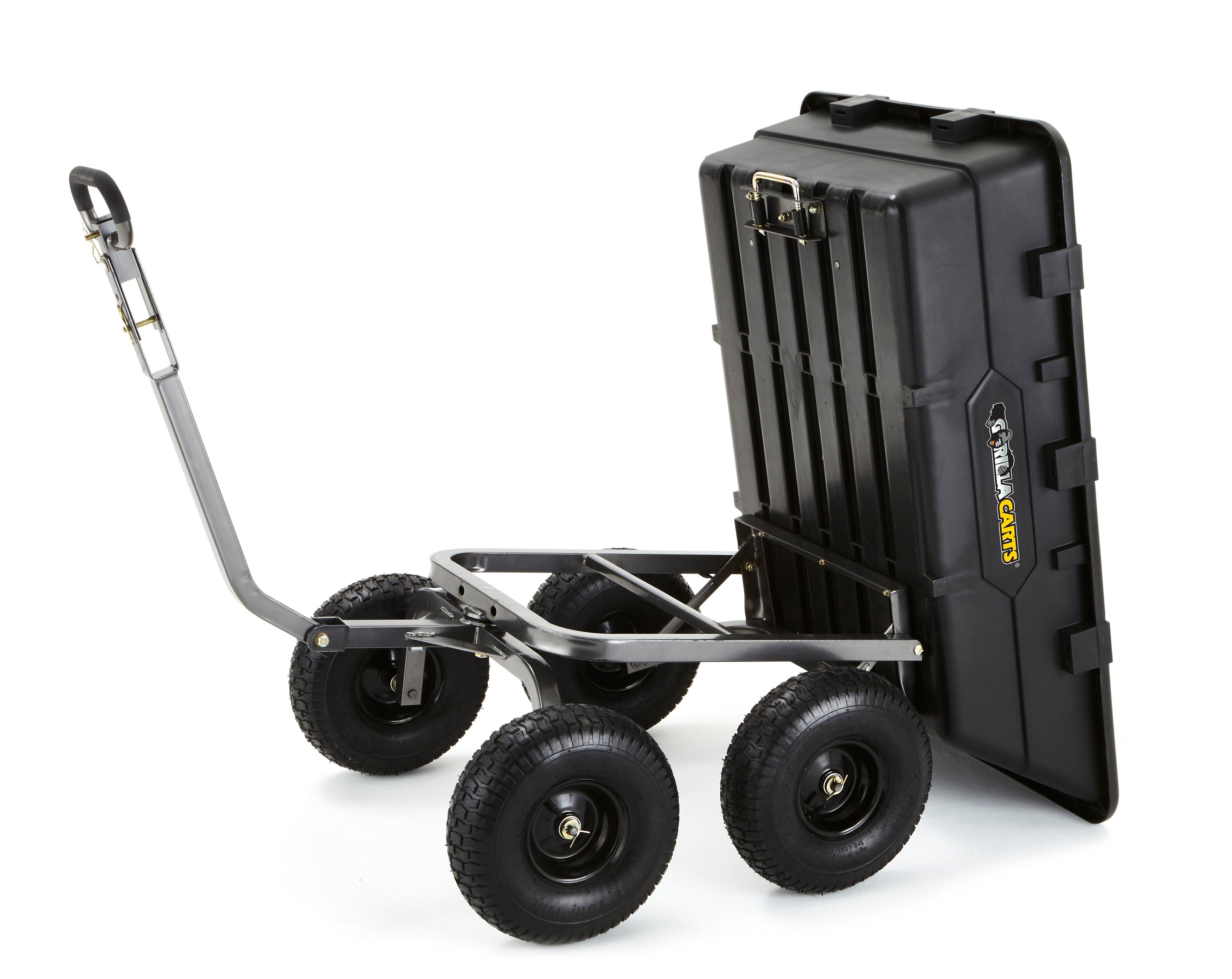 Gorilla Carts Extra HeavyDuty Poly Dump Cart with 2in1