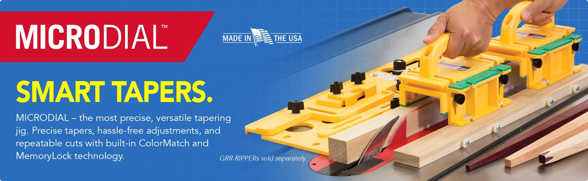 MicroJig Tapering Jig for Table Saw, Router Table, and Band Saws for