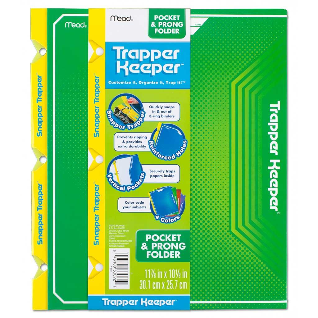 Mead Trapper Keeper Snapper Trapper 2 Pocket Folder with