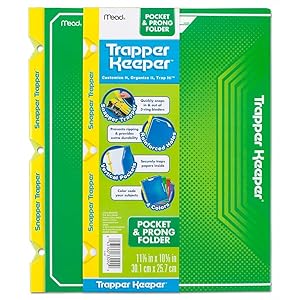 Amazon.com : Mead Trapper Keeper Snapper Trapper 2 Pocket Folder with ...