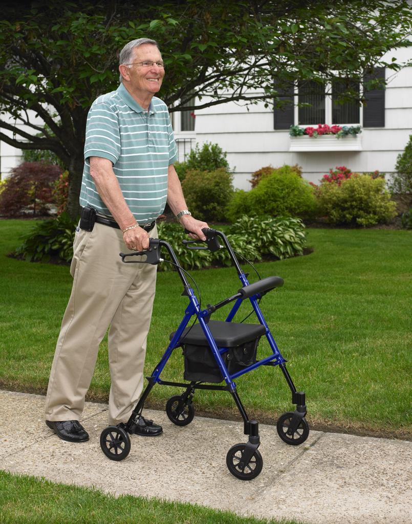 Drive Medical Adjustable Height Rollator with 6 Inches