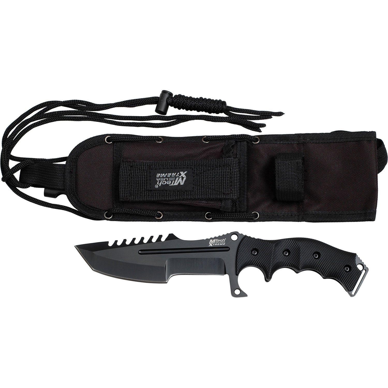 MTech USA Xtreme MX8054 Fixed Blade Tactical Knife, Black