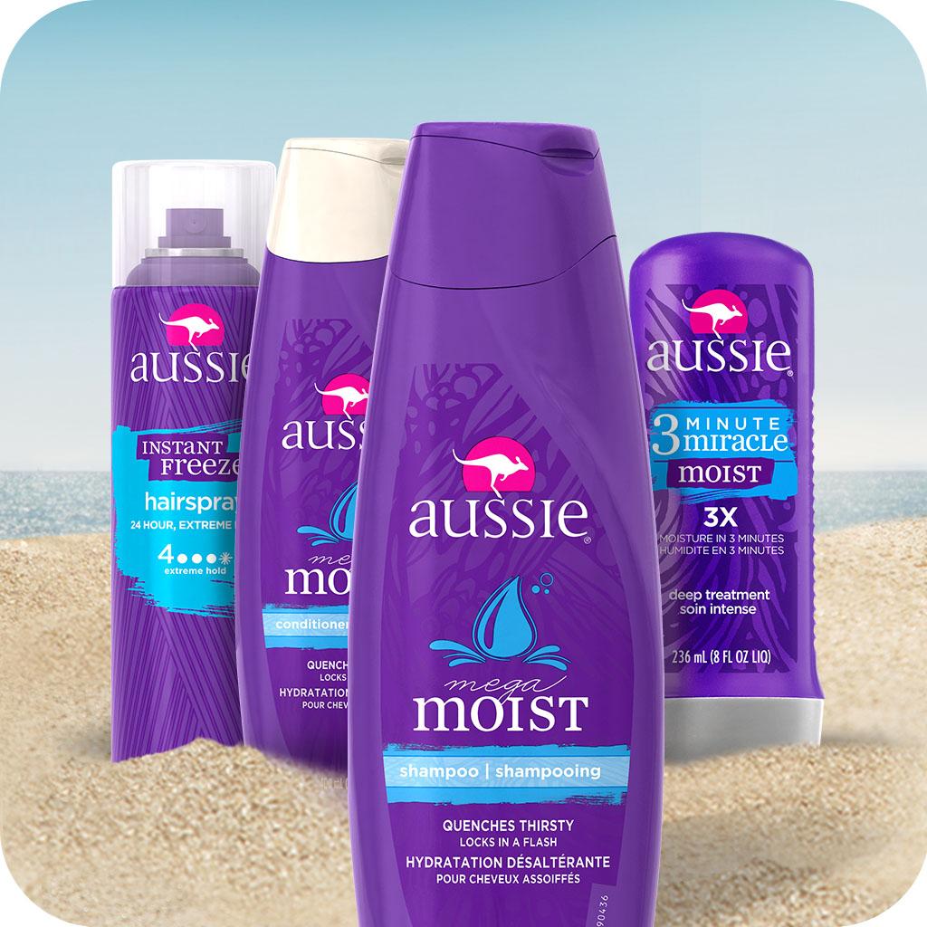 Amazon Com Aussie Mega Moist A Hair Shampoos Beauty