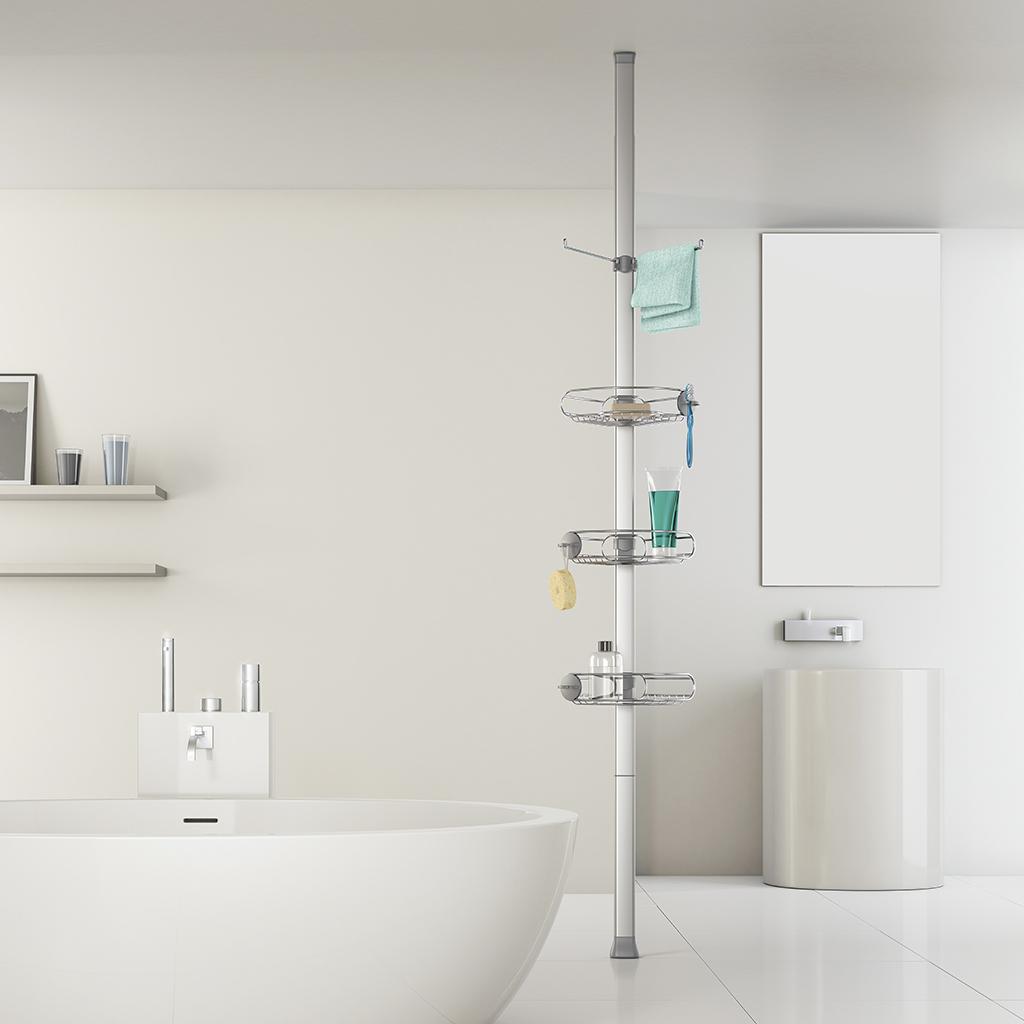 simplehuman Adjustable Tension Shower Caddy, Stainless