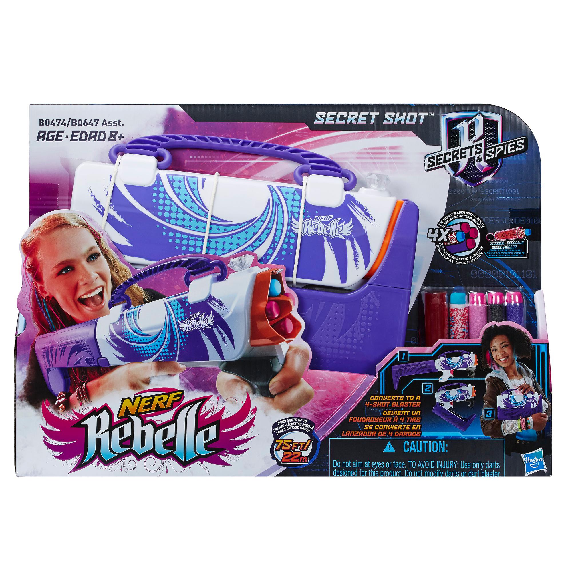 Nerf Rebelle Secret Shot Blaster, Purple Toys & Games