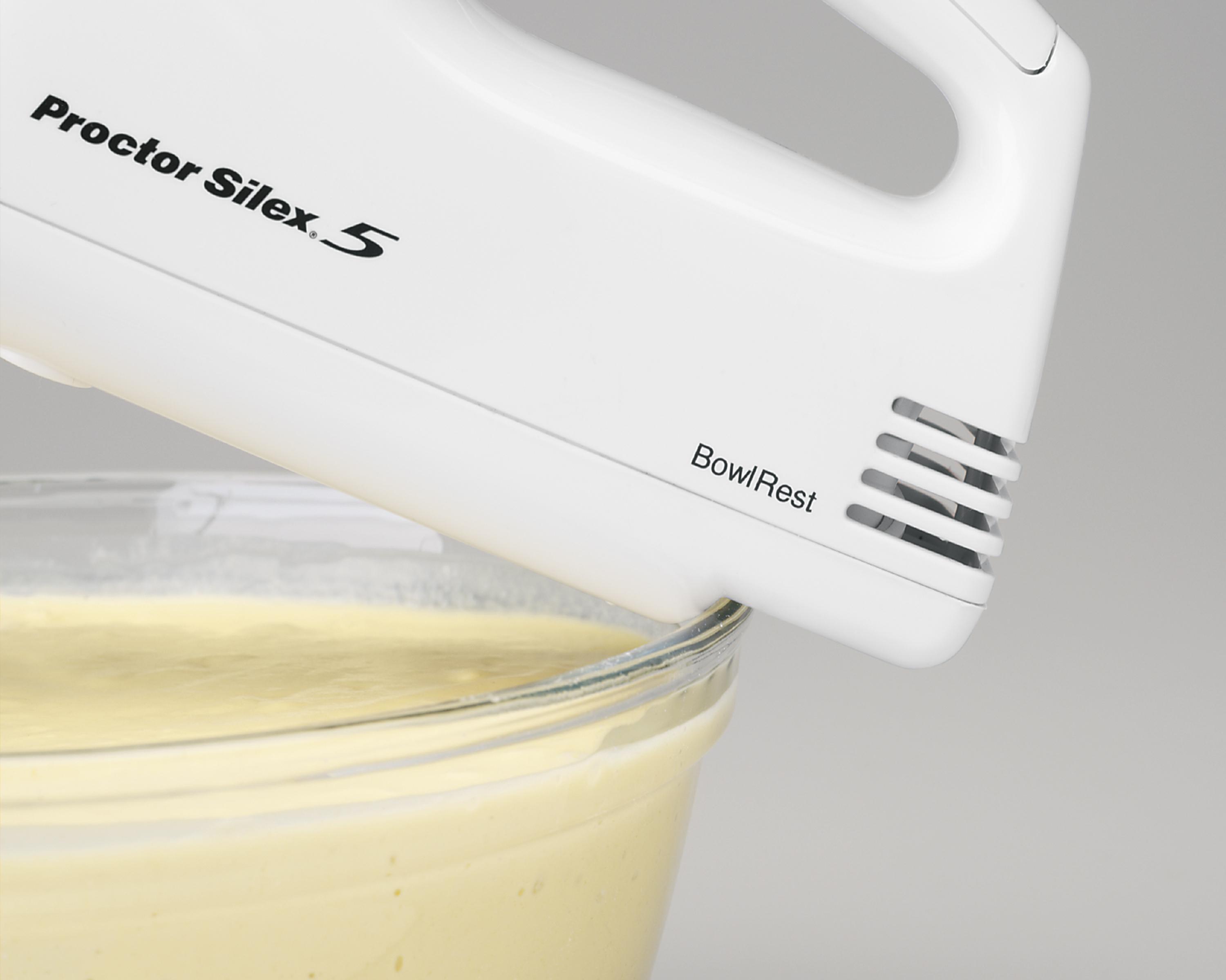 Proctor Silex 62515RY 5Speed Easy Mix Hand Mixer, White