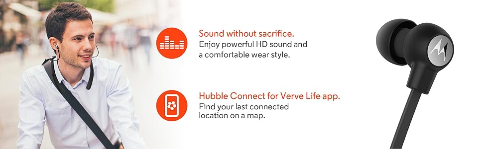 Motorola VerveRider Lightweight, Wearable Stereo Earbuds