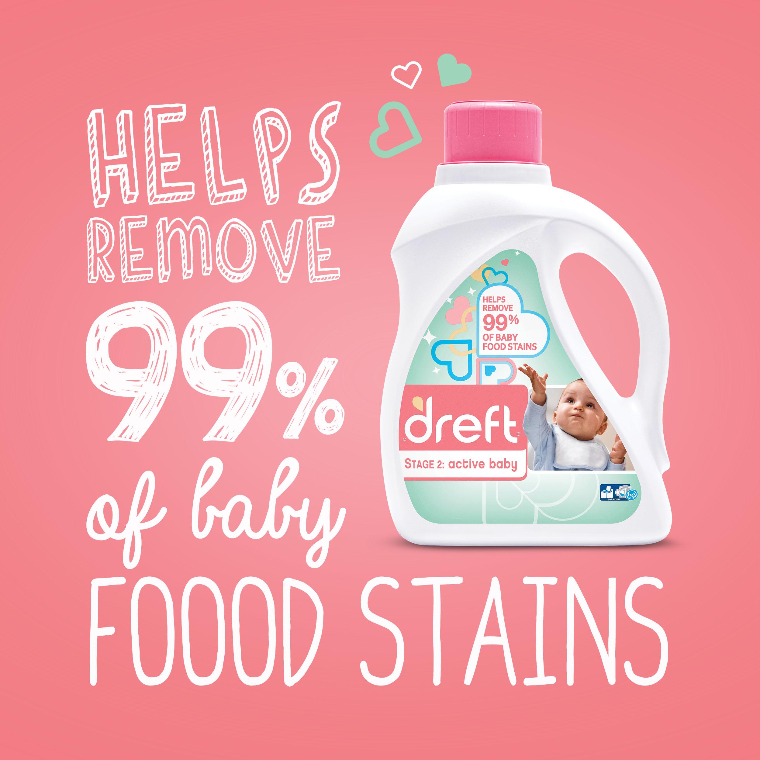 Dreft Stage 2 Active Baby Liquid Laundry Detergent (HE