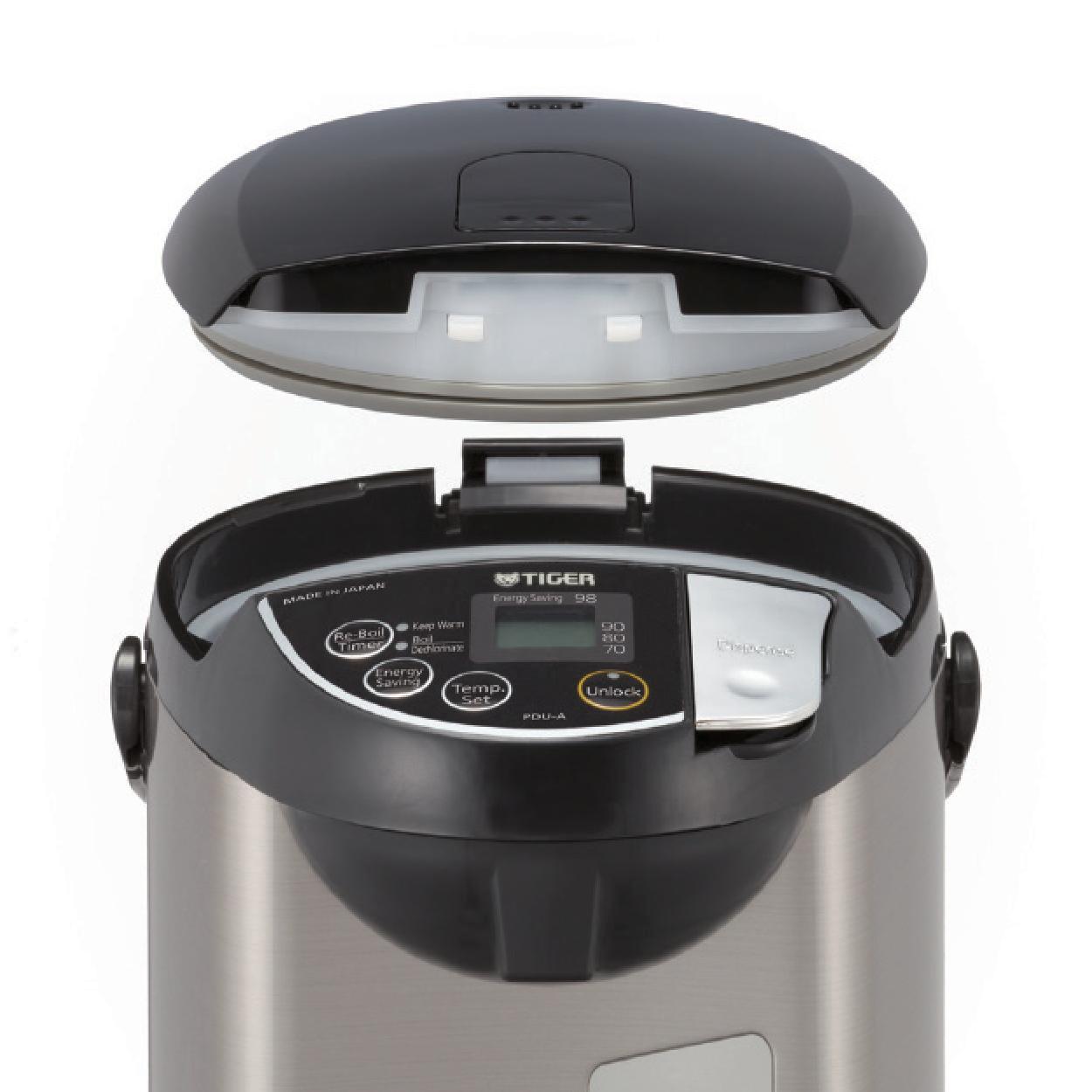 Tiger PDUA30UK Electric Water Boiler and Warmer, Stainless Black, 3.0Liter
