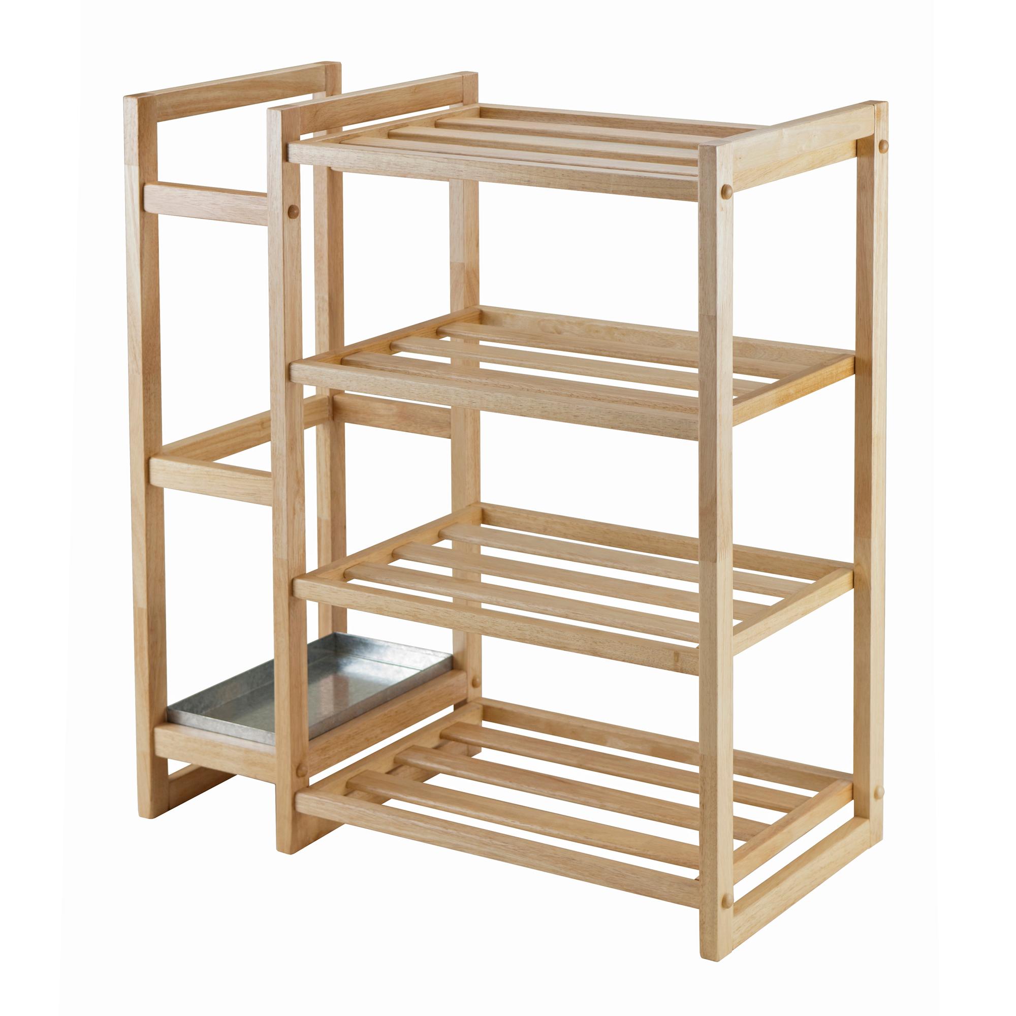 Winsome Wood Isabel Shoe Rack with Umbrella Stand and Tray
